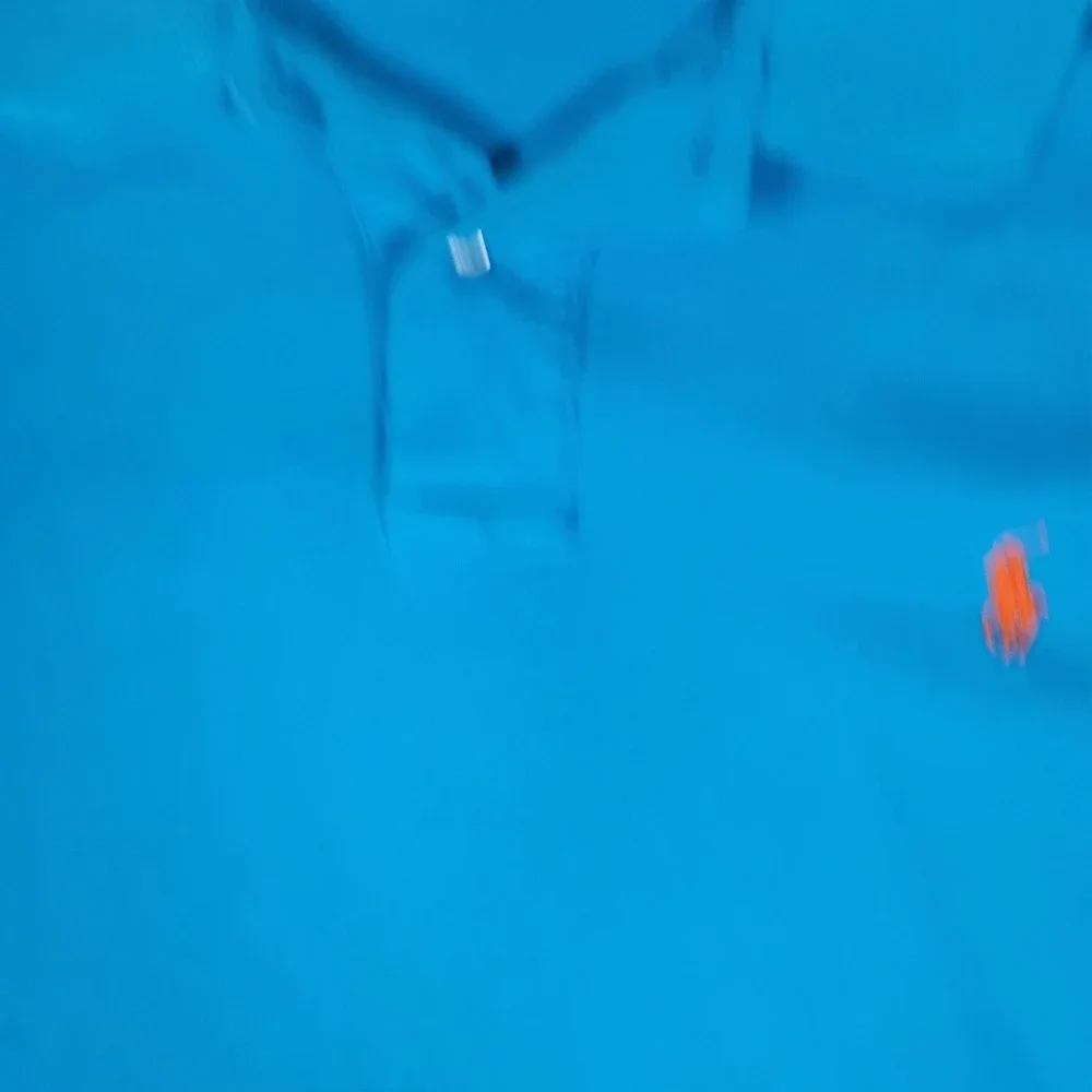 Polo Ralph Lauren Polo Shirt Men Large Blue Short Sleeve Orange Pony Logo
